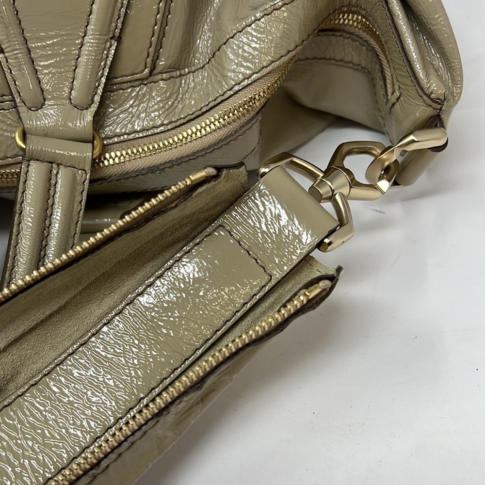 Givenchy Large Gray Taupe Patent Leather Nightingale Bag - Picture 9 of 16